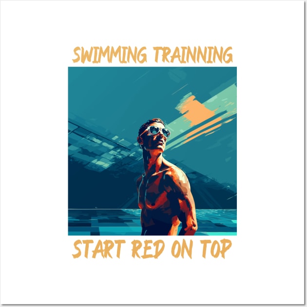 swim instructor, swim coach, swimming trainning, fun designs v2 Wall Art by H2Ovib3s